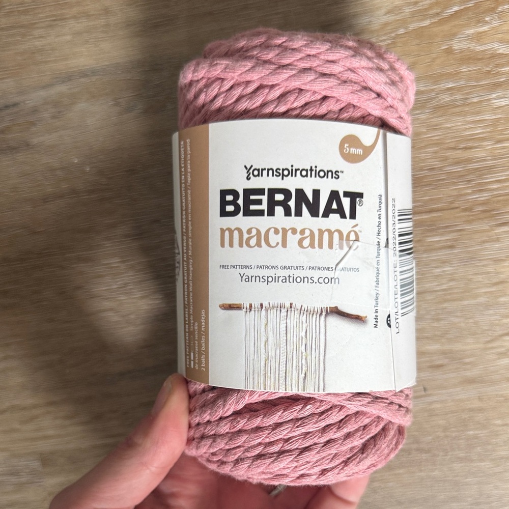 Bernat Macramé Yarn - Pink autumn rose